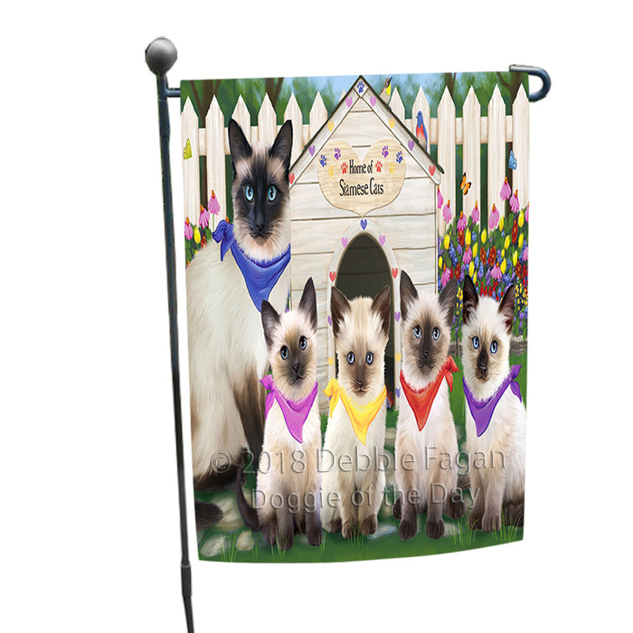 Spring Dog House Siamese Cats Garden Flag GFLG52158