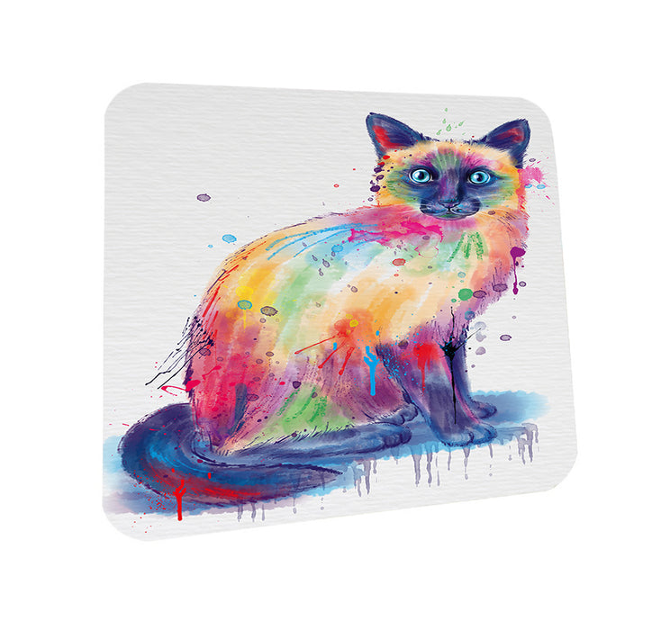 Watercolor Siamese Cat Coasters Set of 4 CST57063