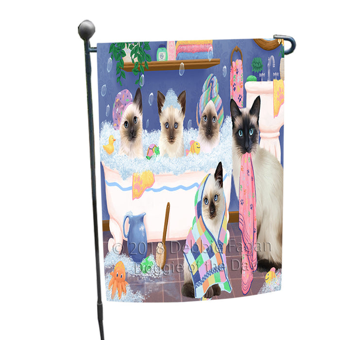 Rub A Dub Dogs In A Tub Siamese Cats Garden Flag GFLG57453