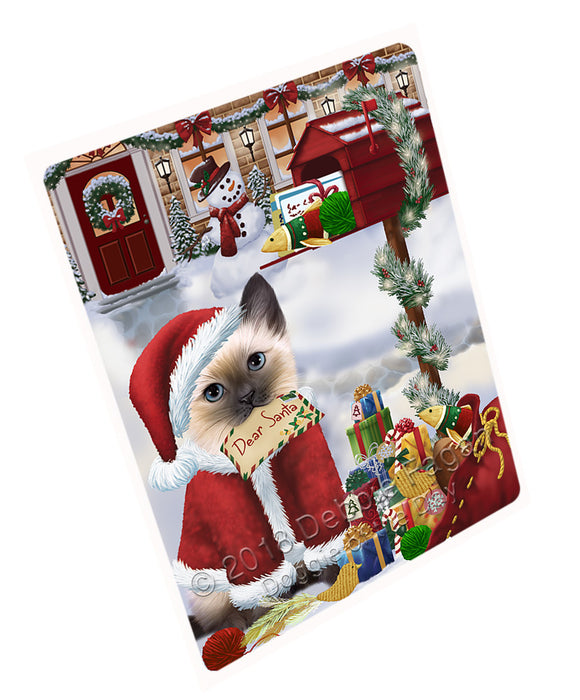 Siamese Cat Dear Santa Letter Christmas Holiday Mailbox Large Refrigerator / Dishwasher Magnet RMAG82194