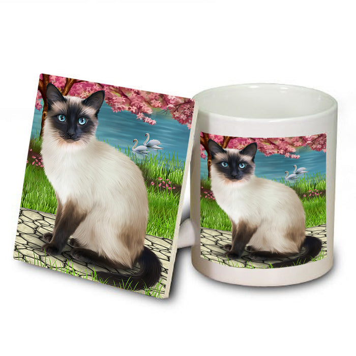 Siamese Cat Mug and Coaster Set MUC52746