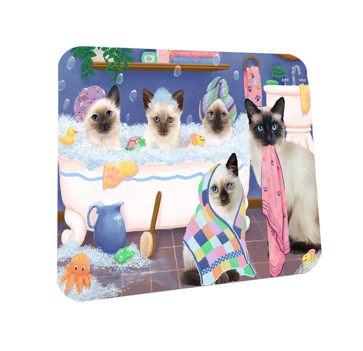 Rub A Dub Dogs In A Tub Siamese Cats Coasters Set of 4 CST56783