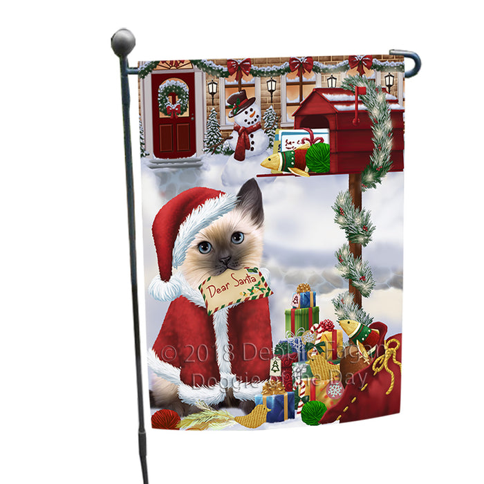 Siamese Cat Dear Santa Letter Christmas Holiday Mailbox Garden Flag GFLG53614