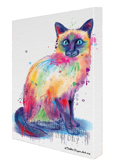 Watercolor Siamese Cat Canvas Print Wall Art Décor CVS136385