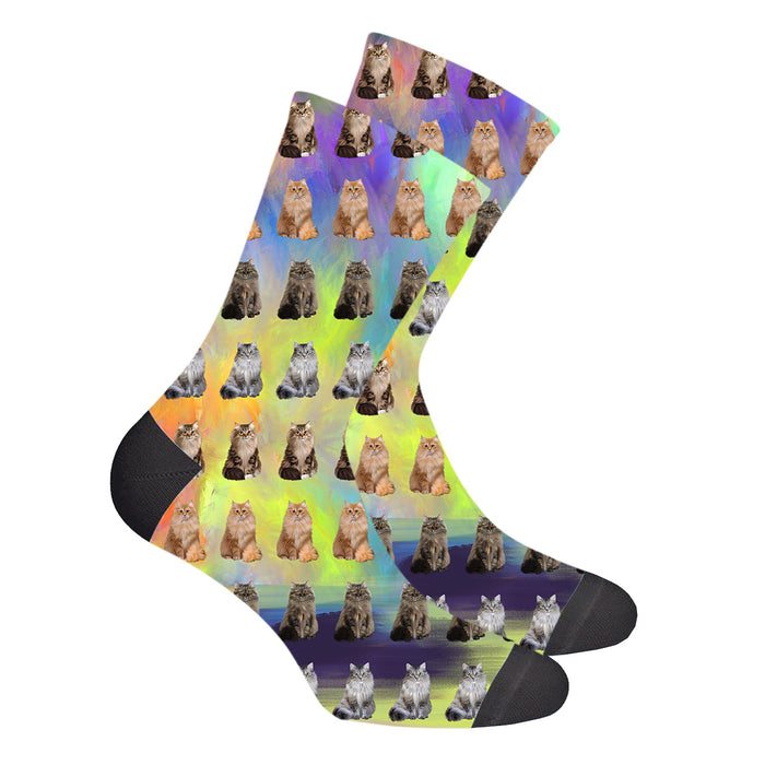 Paradise Wave Siberian Cats Women's Socks