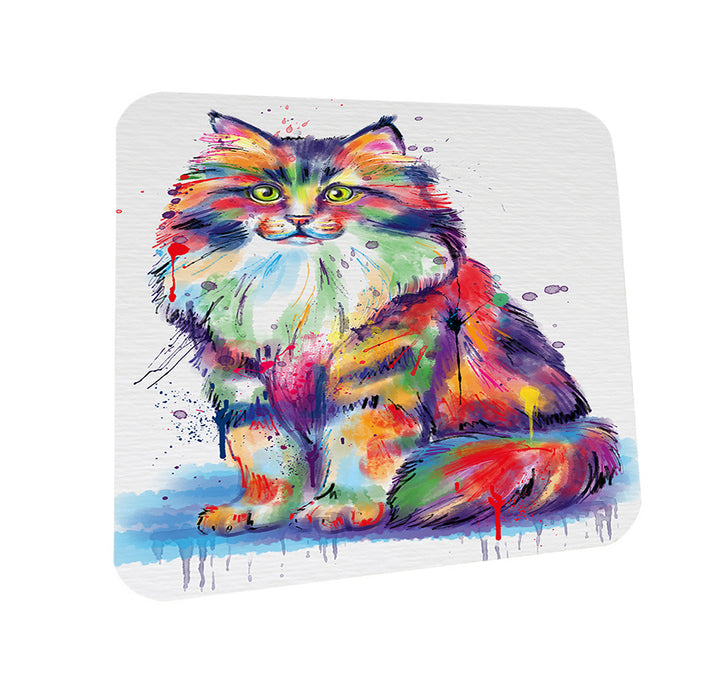 Watercolor Siberian Cat Coasters Set of 4 CST57064