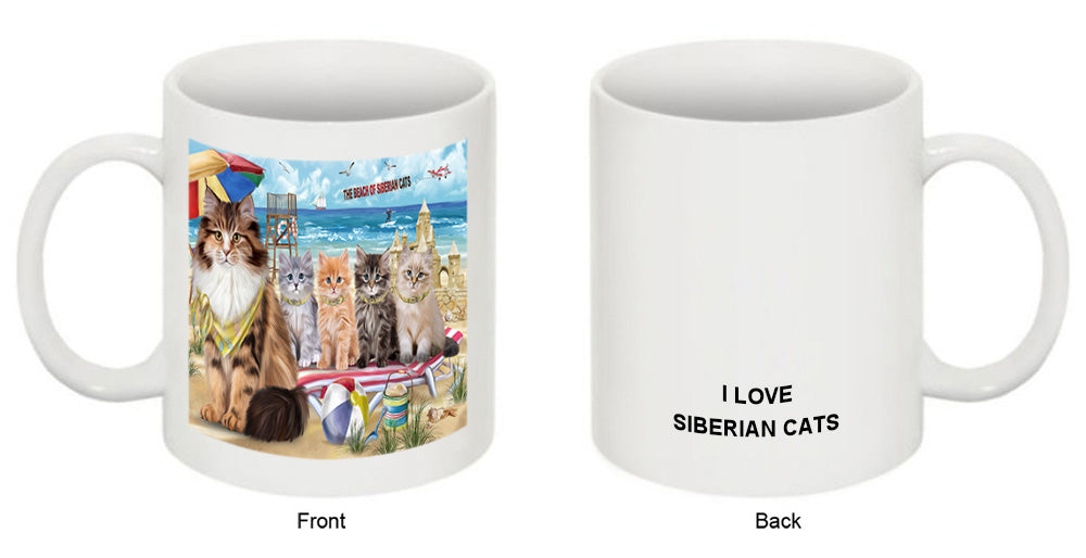 Pet Friendly Beach Siberian Cats Coffee Mug MUG49583