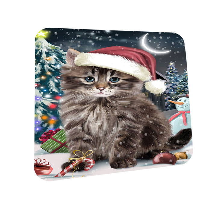 Have a Holly Jolly Christmas Happy Holidays Siberian Cat Coasters Set of 4 CST54207