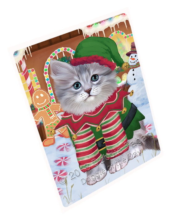 Christmas Gingerbread House Candyfest Siberian Cat Magnet MAG74817 (Small 5.5" x 4.25")