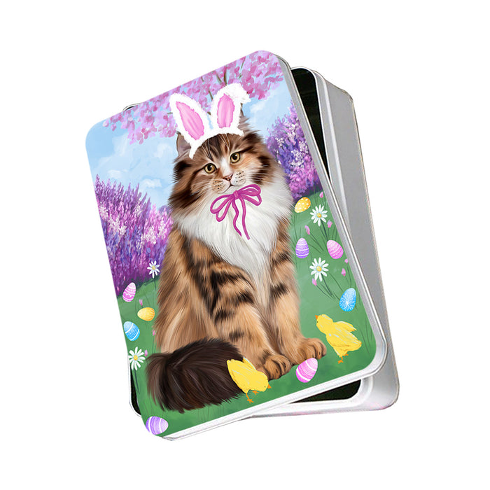 Easter Holiday Siberian Cat Photo Storage Tin PITN56879
