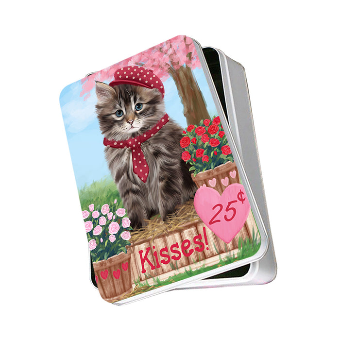 Rosie 25 Cent Kisses Siberian Cat Photo Storage Tin PITN56178