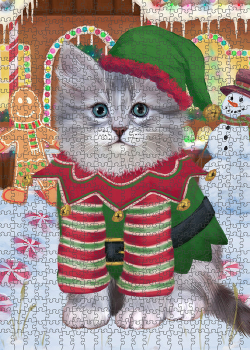 Christmas Gingerbread House Candyfest Siberian Cat Puzzle  PUZL94440