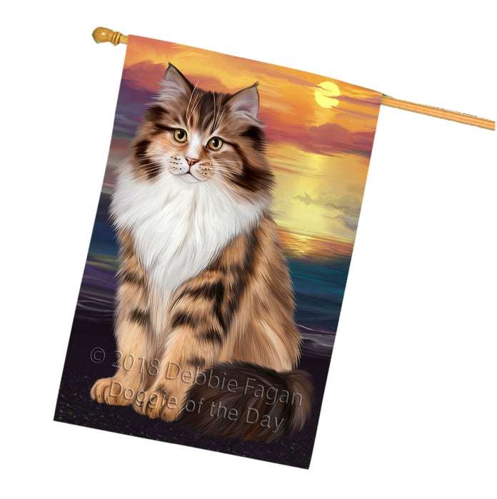 Siberian Cat House Flag FLG54956