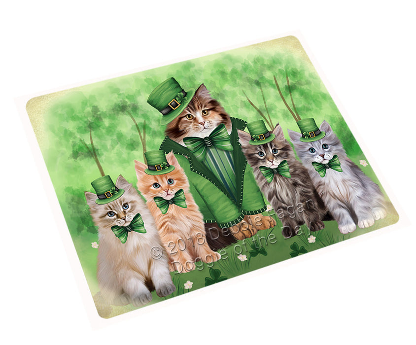 St. Patricks Day Irish Portrait Siberian Cats Refrigerator / Dishwasher Magnet RMAG104658