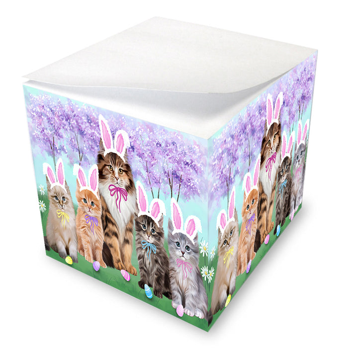 Easter Holiday Siberian Cats Note Cube NOC55054
