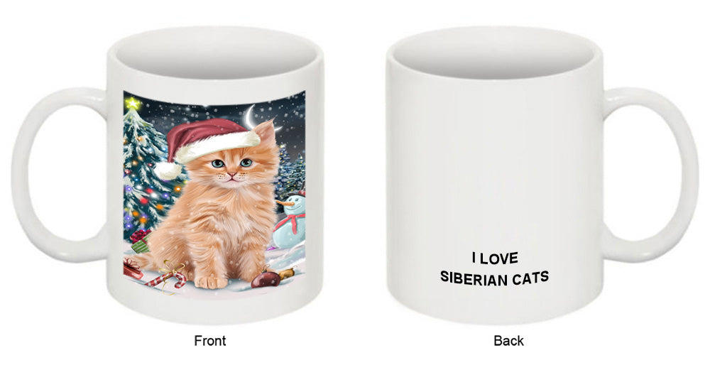 Have a Holly Jolly Christmas Happy Holidays Siberian Cat Coffee Mug MUG49648