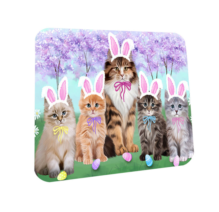 Easter Holiday Siberian Cats Coasters Set of 4 CST56895