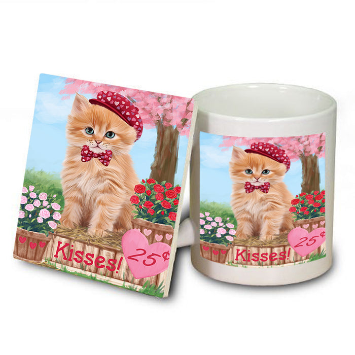 Rosie 25 Cent Kisses Siberian Cat Mug and Coaster Set MUC56228