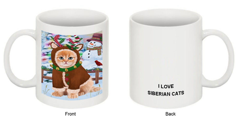 Christmas Gingerbread House Candyfest Siberian Cat Coffee Mug MUG51959