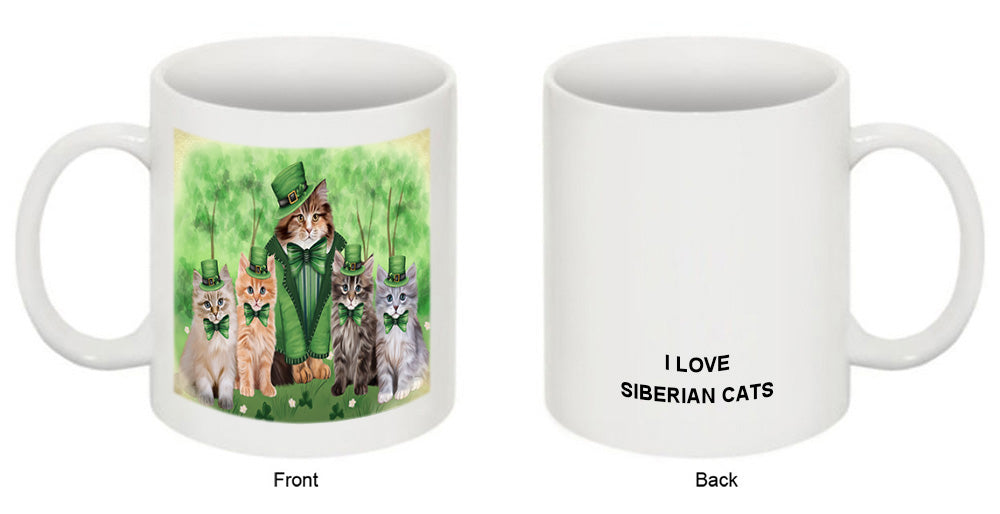 St. Patricks Day Irish Portrait Siberian Cats Coffee Mug MUG52439