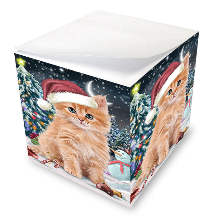 Have a Holly Jolly Christmas Happy Holidays Siberian Cat Note Cube NOC55896