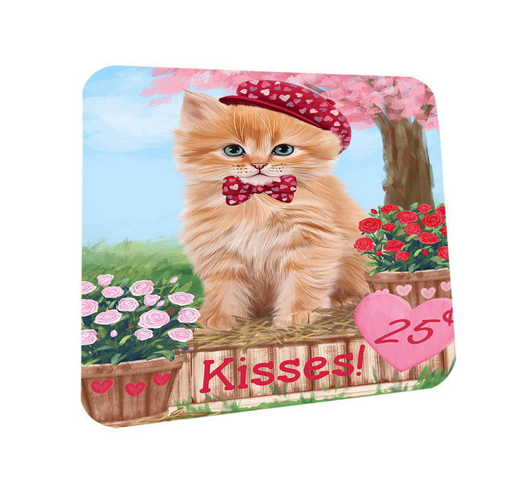 Rosie 25 Cent Kisses Siberian Cat Coasters Set of 4 CST56194
