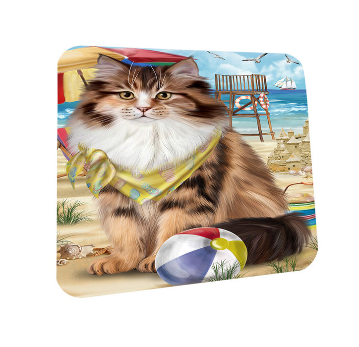 Pet Friendly Beach Siberian Cat Coasters Set of 4 CST54144