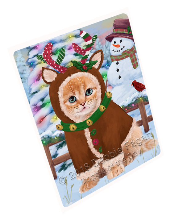 Christmas Gingerbread House Candyfest Siberian Cat Magnet MAG74820 (Small 5.5" x 4.25")