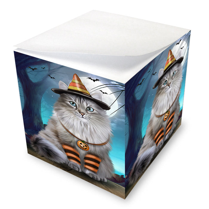 Happy Halloween Trick or Treat Siberian Cat Note Cube NOC56175