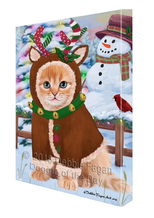 Christmas Gingerbread House Candyfest Siberian Cat Canvas Print Wall Art Décor CVS131273