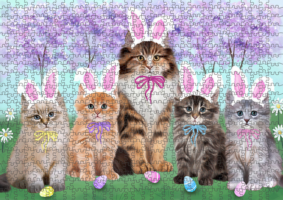 Easter Holiday Siberian Cats Puzzle with Photo Tin PUZL96024