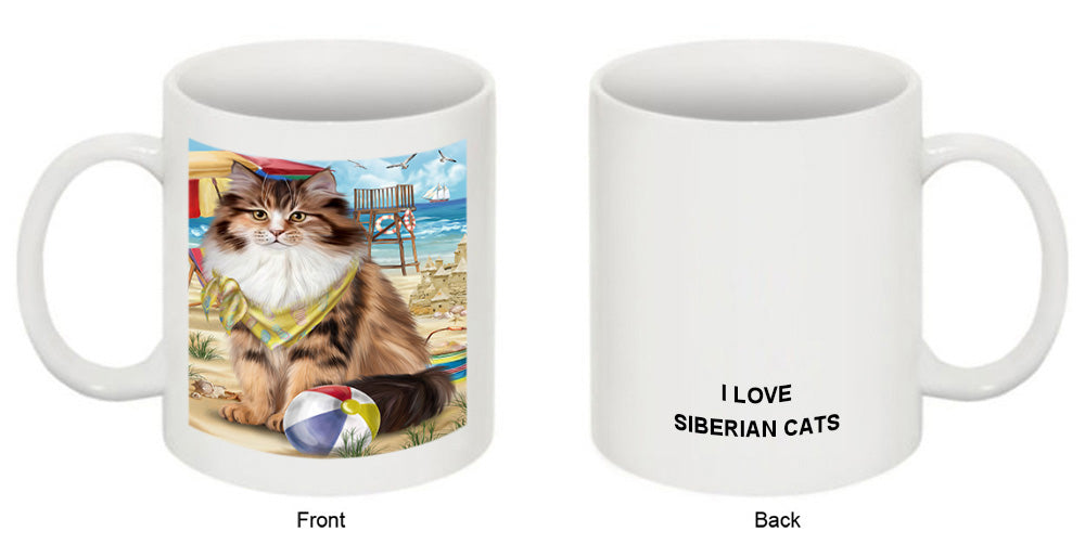 Pet Friendly Beach Siberian Cat Coffee Mug MUG49584