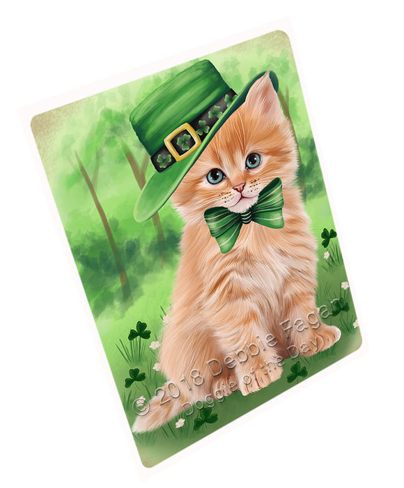 St. Patricks Day Irish Portrait Siberian Cat Cutting Board C77391