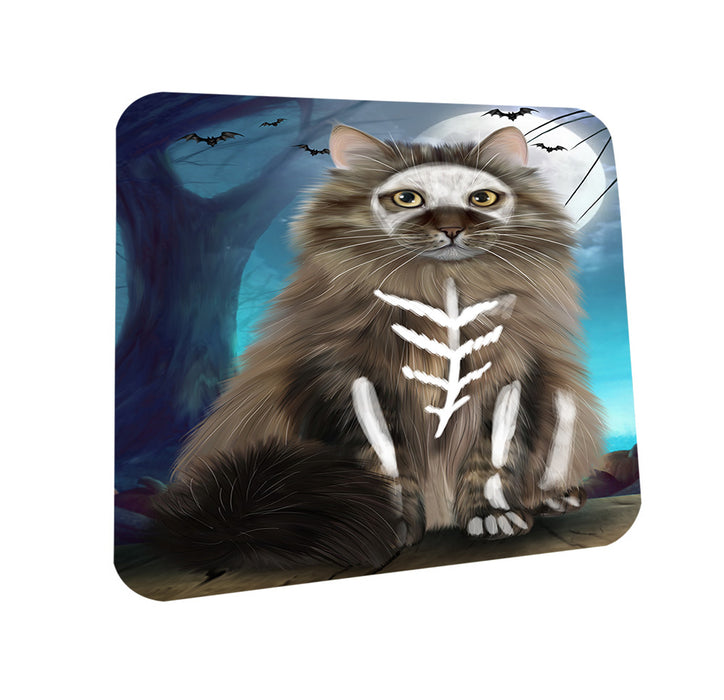 Happy Halloween Trick or Treat Siberian Cat Coasters Set of 4 CST54488