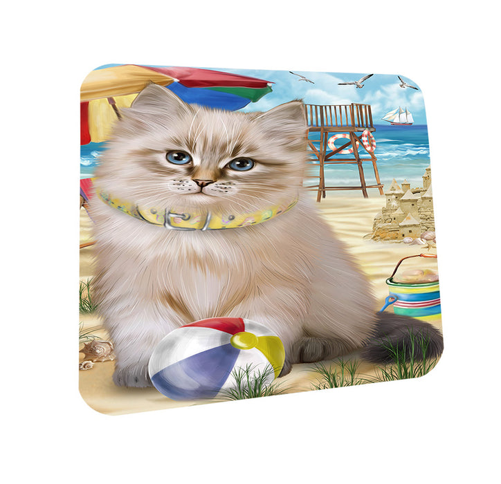 Pet Friendly Beach Siberian Cat Coasters Set of 4 CST54145