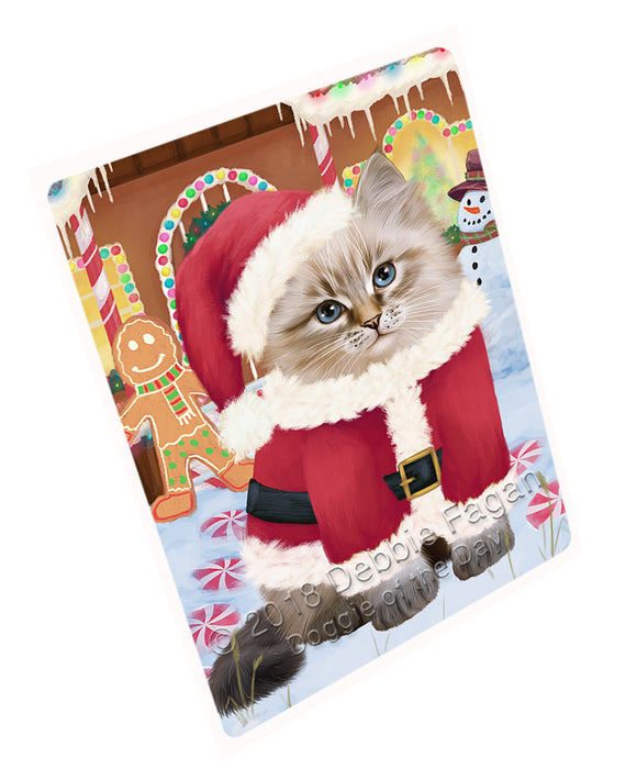 Christmas Gingerbread House Candyfest Siberian Cat Magnet MAG74823 (Small 5.5" x 4.25")