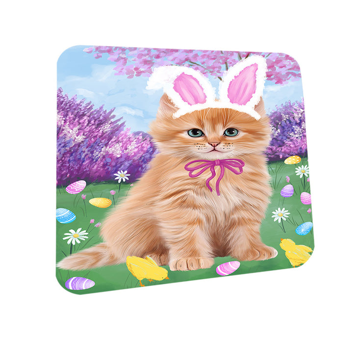 Easter Holiday Siberian Cat Coasters Set of 4 CST56896