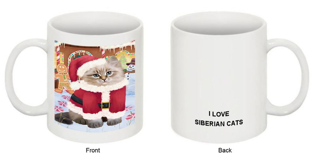 Christmas Gingerbread House Candyfest Siberian Cat Coffee Mug MUG51960