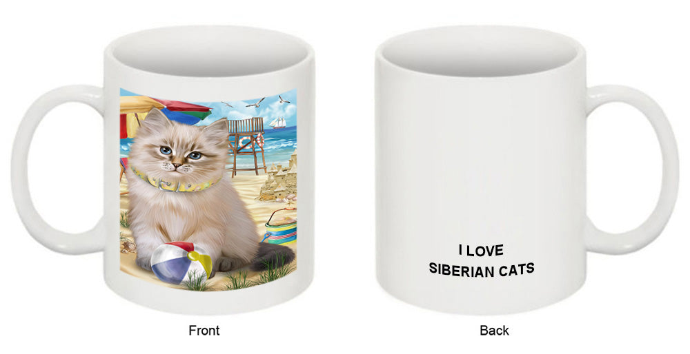 Pet Friendly Beach Siberian Cat Coffee Mug MUG49585