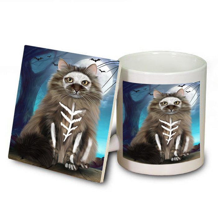 Happy Halloween Trick or Treat Siberian Cat Mug and Coaster Set MUC54522