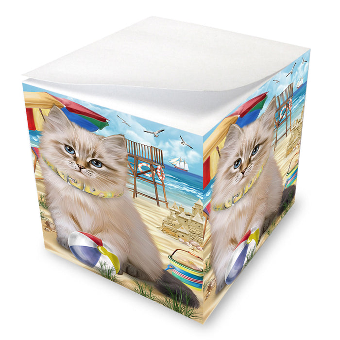 Pet Friendly Beach Siberian Cat Note Cube NOC55833