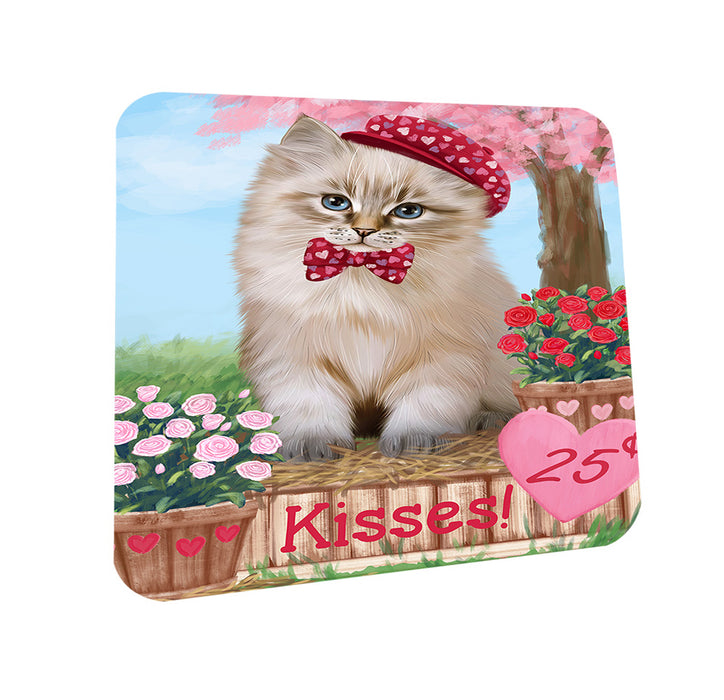 Rosie 25 Cent Kisses Siberian Cat Coasters Set of 4 CST56195