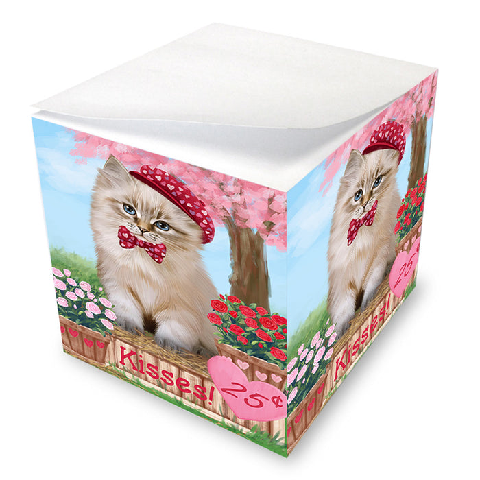 Rosie 25 Cent Kisses Siberian Cat Note Cube NOC54309