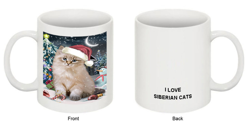 Have a Holly Jolly Christmas Happy Holidays Siberian Cat Coffee Mug MUG49650