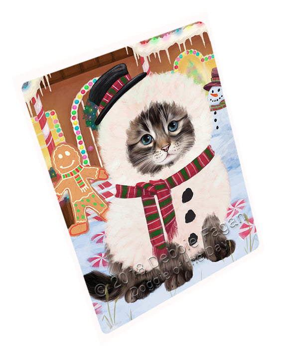 Christmas Gingerbread House Candyfest Siberian Cat Large Refrigerator / Dishwasher Magnet RMAG101646