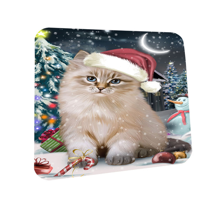 Have a Holly Jolly Christmas Happy Holidays Siberian Cat Coasters Set of 4 CST54210