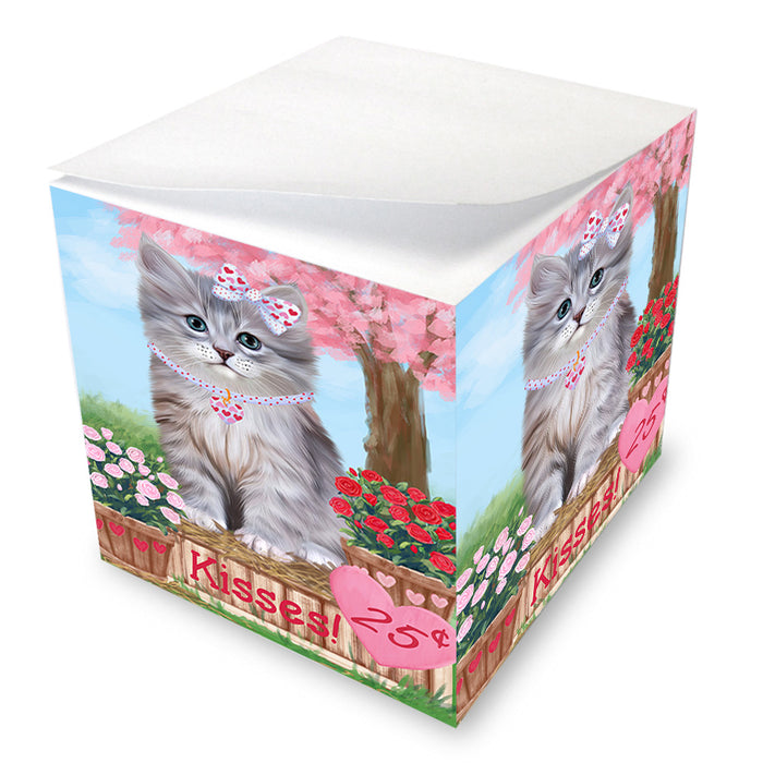 Rosie 25 Cent Kisses Siberian Cat Note Cube NOC54310