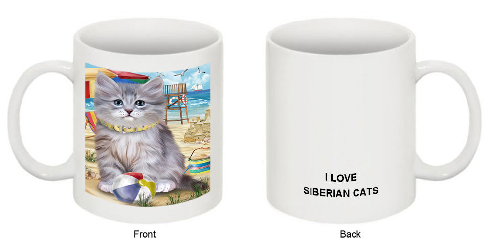 Pet Friendly Beach Siberian Cat Coffee Mug MUG49586