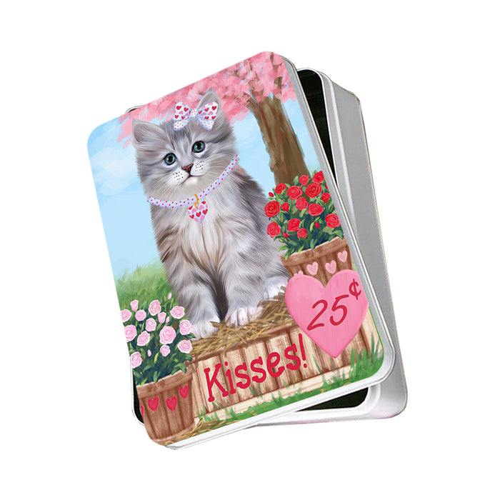 Rosie 25 Cent Kisses Siberian Cat Photo Storage Tin PITN56181