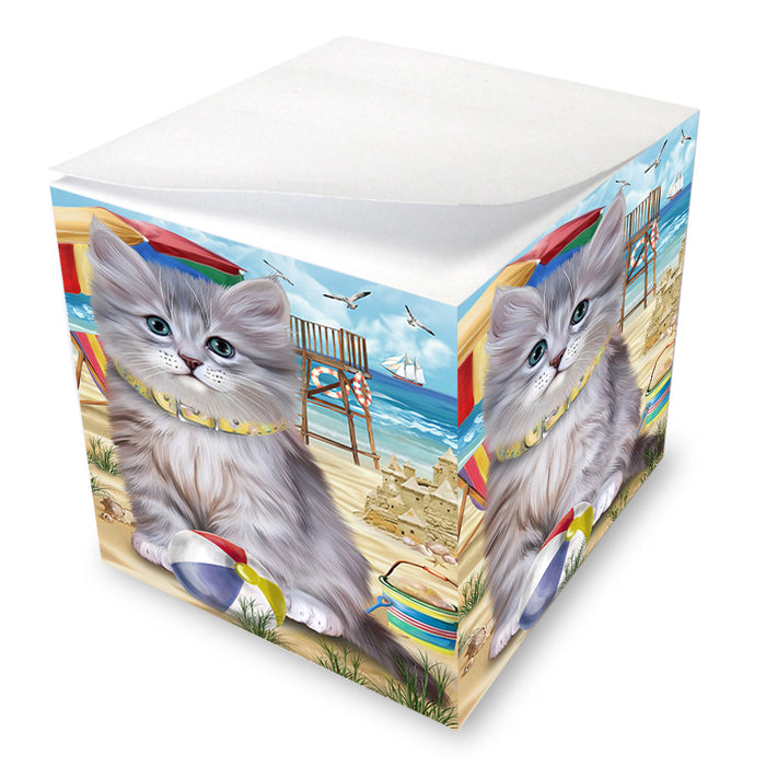 Pet Friendly Beach Siberian Cat Note Cube NOC55834